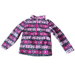 Obermeyer Kids Pink and Black Patterned Swim Top